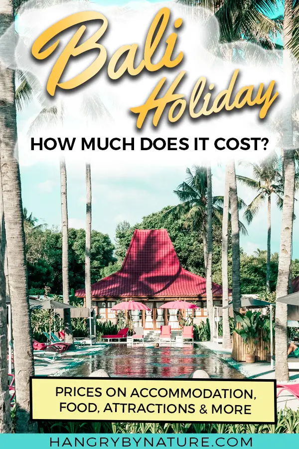 bali tourist cost